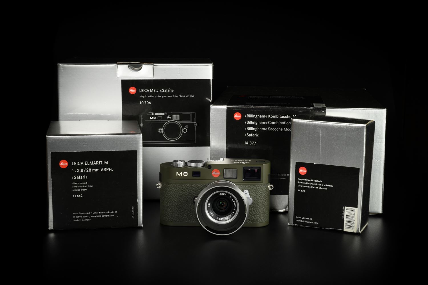 Picture of Leica M8.2 "Safari" with Elmarit-M 28mm f/2.8 Silver Set