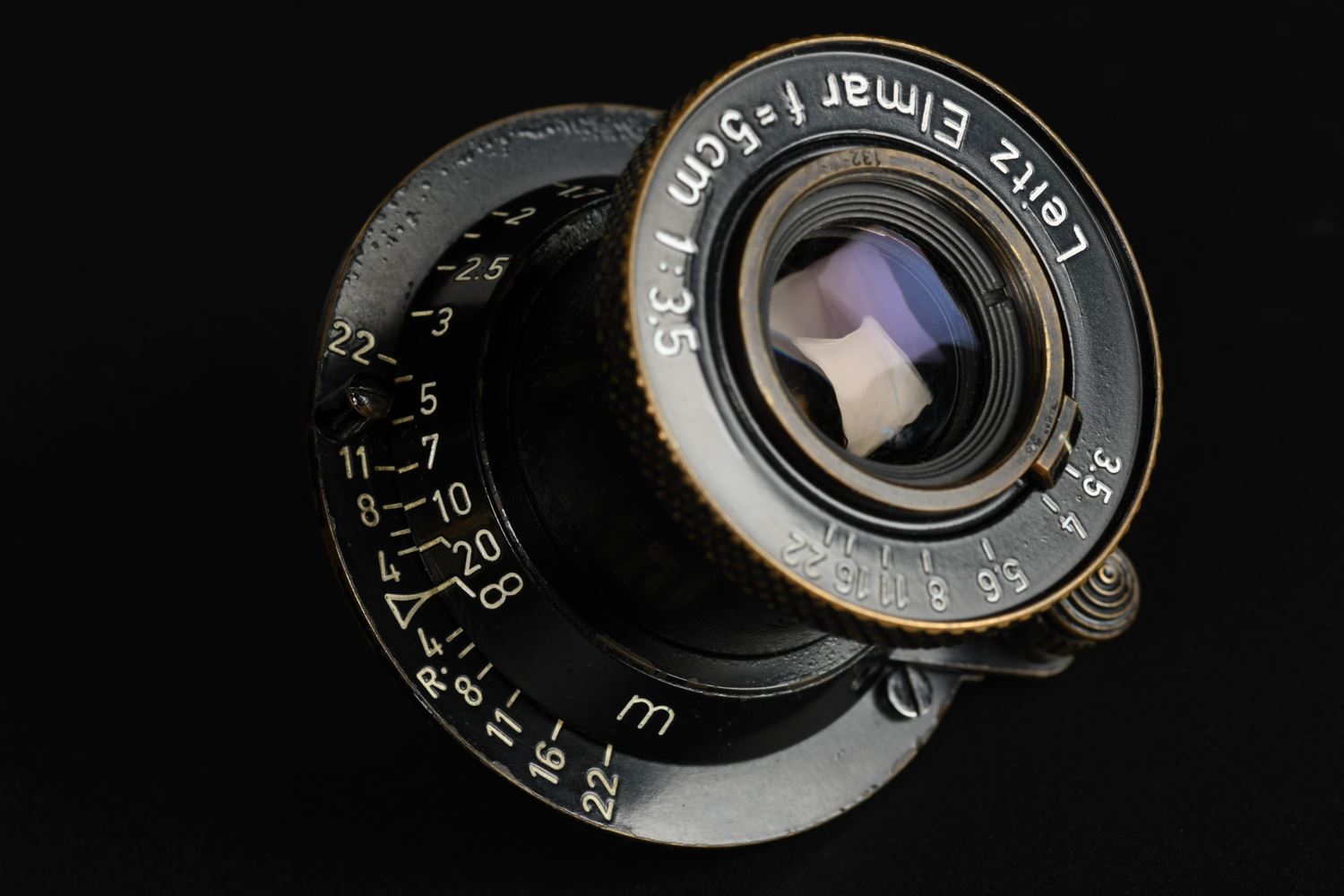 Picture of Leica Elmar 5cm f/3.5 Screw LTM Black Paint Swedish Army