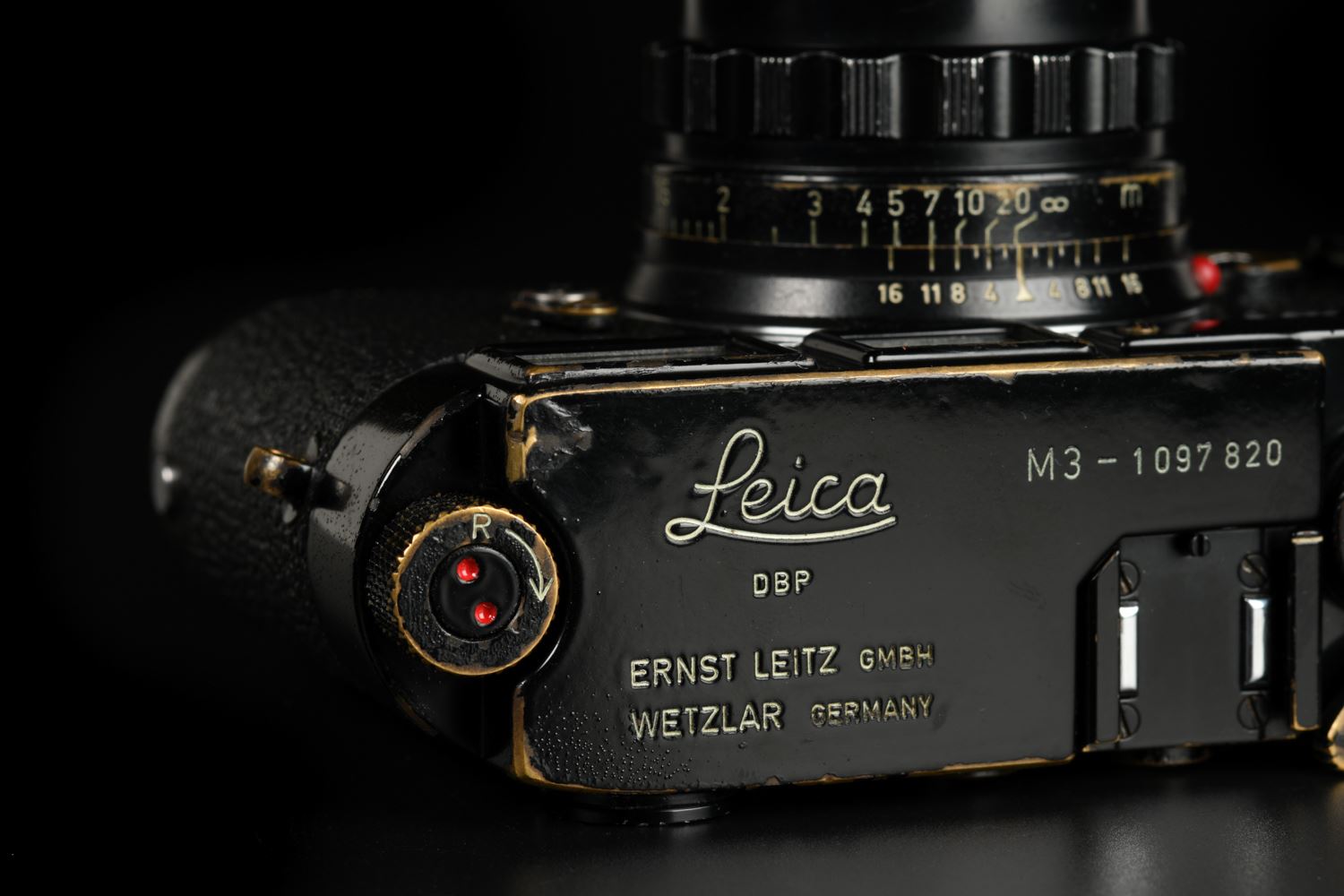 Picture of Leica M3 Black Paint with Summicron-M 50mm f/2 Ver.1 Rigid Black Paint