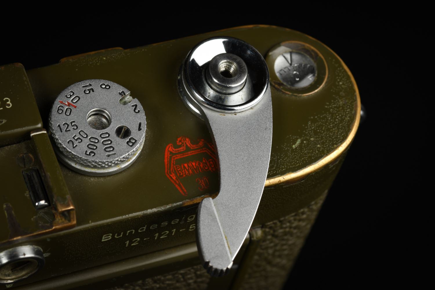 Picture of Leica M3 Olive First Batch with Elmar 5cm f/3.5 Bundeseigentum