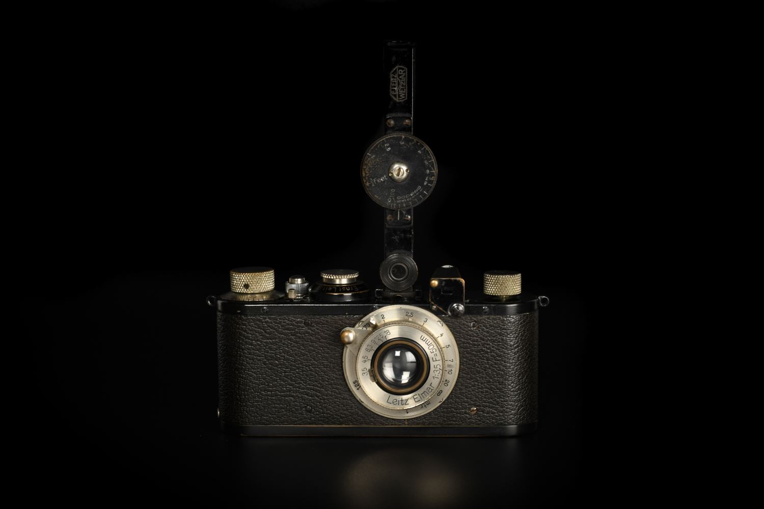 Picture of Leica Standard with FOKIN All Black Rangefinder and Elmar 5cm f/3.5 11 o'clock