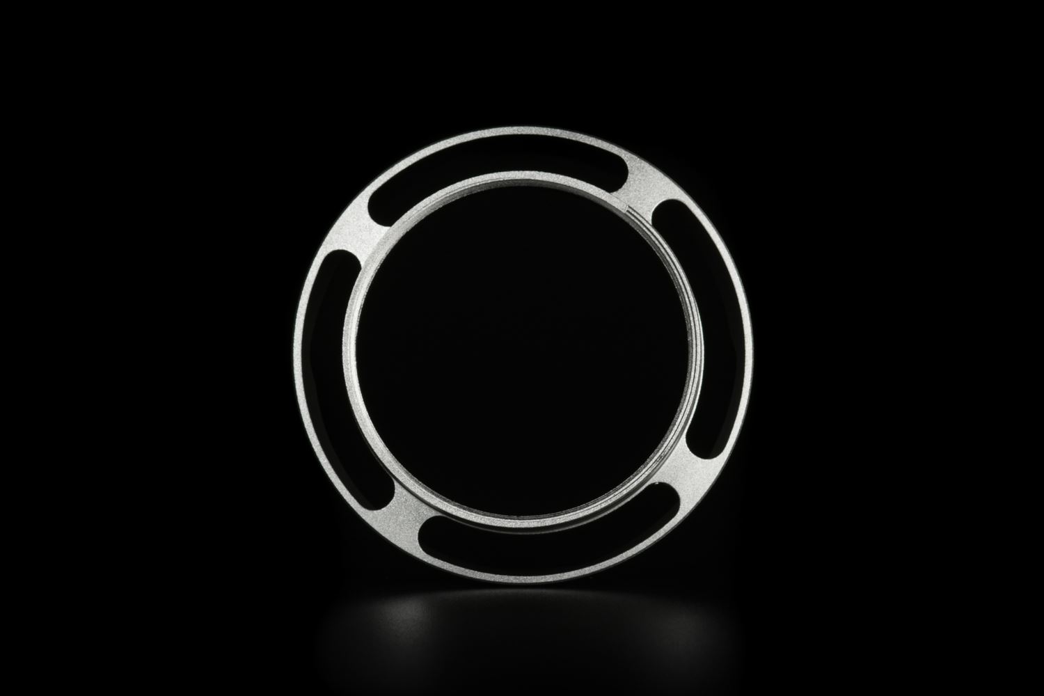 Picture of Silver Ventilated Lens Hood made for Leica E46 lenses