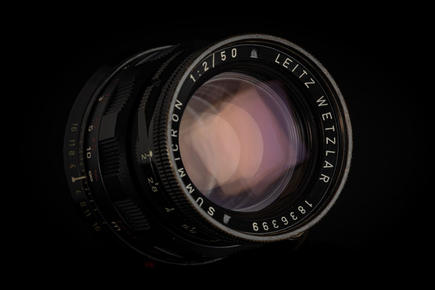 Picture of Leica M3 Original Black Paint with Leica Summicron-M 50mm f/2 Rigid Ver.2 Black Paint