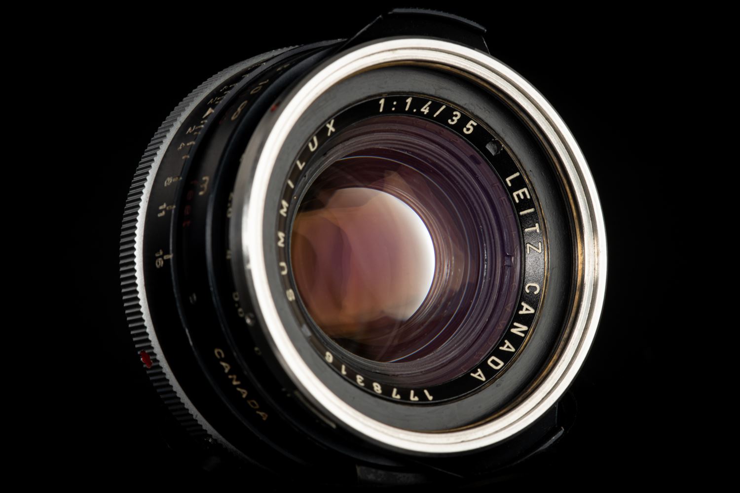 Picture of Leica Summilux-M 35mm f/1.4 Ver.1 Steel Rim Black Paint