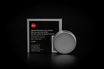 Picture of leica Rear lens cap M, flat, brass, silver chrome finish