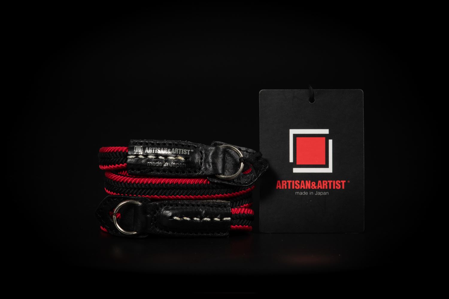 Picture of Artisan & Artist ACAM-310N Black/Red Silk Strap